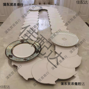 Household Long Table Rotating Manual Turntable Adjustable Size Dinner Plate Party Dining Table Turntable Dinner Party Magical Wholesale