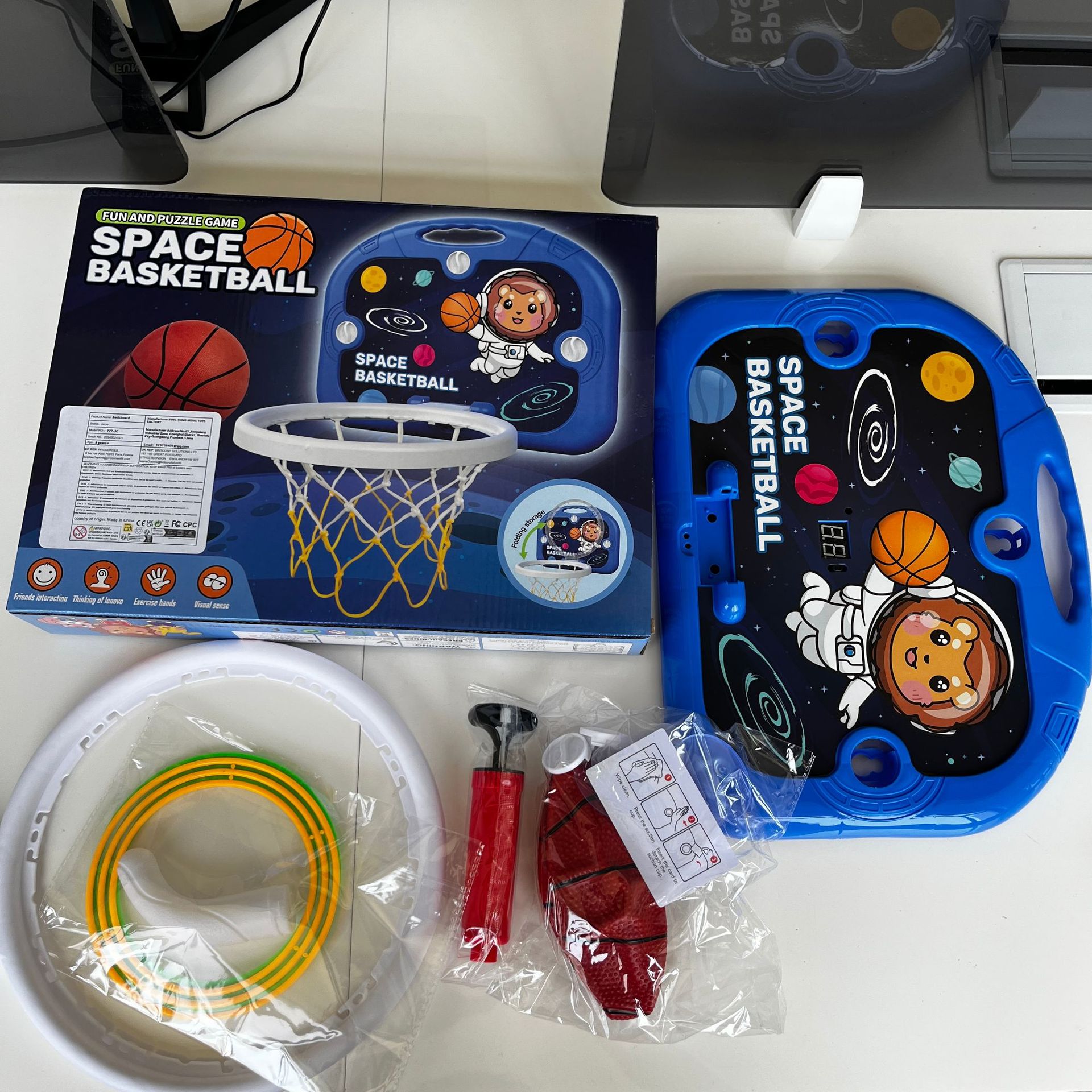 Amazon Hot sale juegos de baloncesto para niños juegos de baloncesto de puntuación de béisbol tablero de baloncesto + juguetes de tiro de lanzamiento