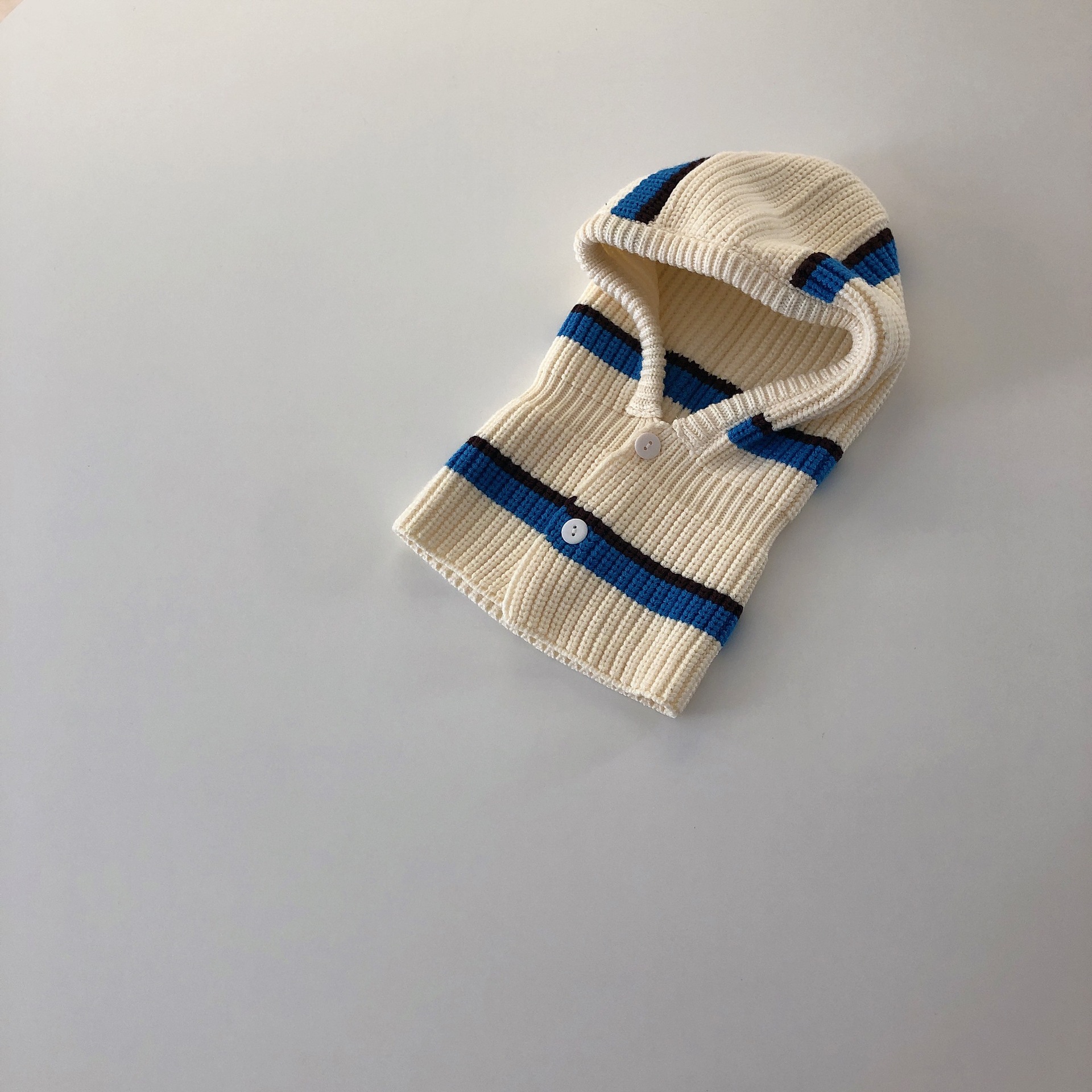 밀라노 스트라이프 원피스 귀 보호 캡