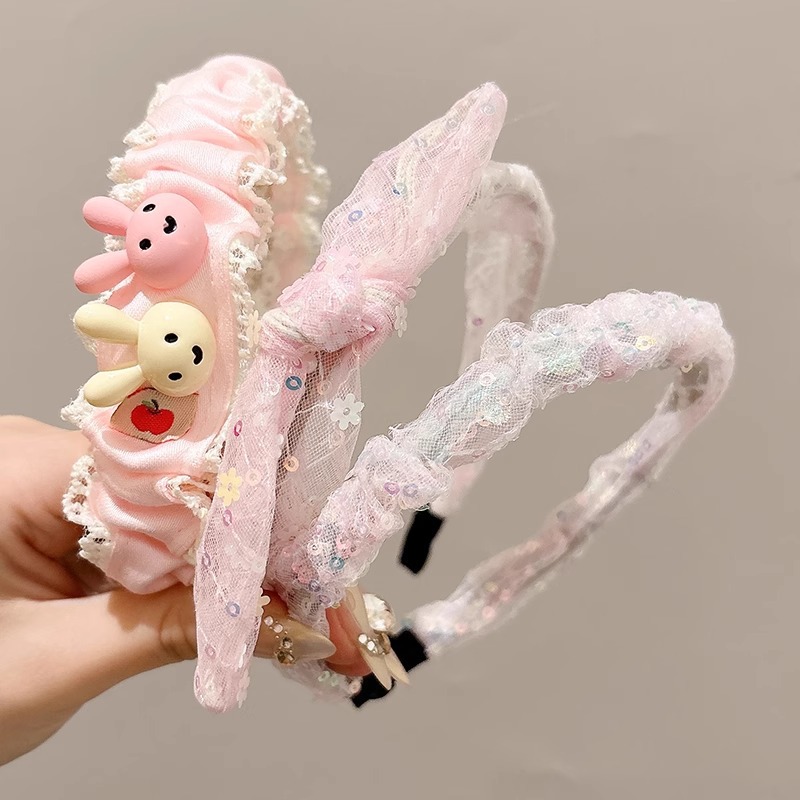 Flores de dibujos animados para niños correa de cabello de verano niñas prensas de cabello paquete encantador extranjero correa de cabello antideslizante niñas toque de cabello
