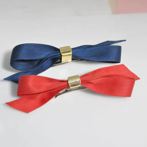 Bow Hairpin Female Stewardess Spring Clip Headdress Mobile Logo Creeper Head Flower Female Metal Mesh Pocket Hair Accessory