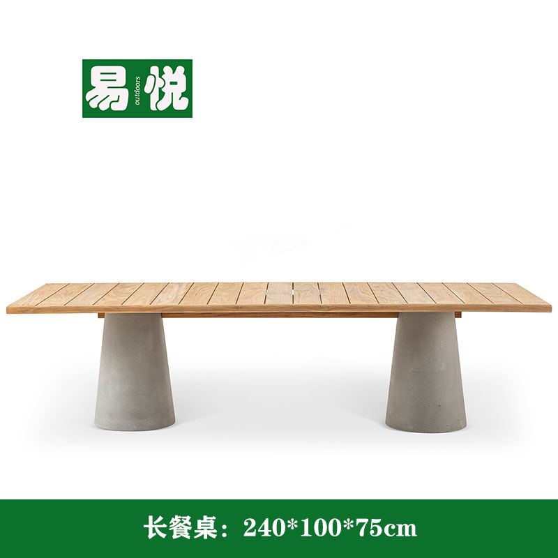 Mesa larga 240 * 100 * 75 (teca)
