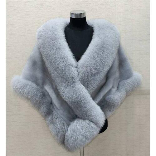 Women's Fox Faux Fur Imitation Fur Coat Cloak Imitation Fur Blanket Winter New Style