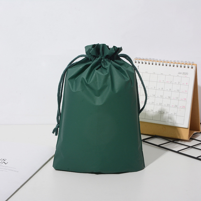 Bolsas con cordón al por mayor, transparentes, esmeriladas, de plástico, para almacenamiento de ropa y zapatos, en stock, bolsas de embalaje impermeables