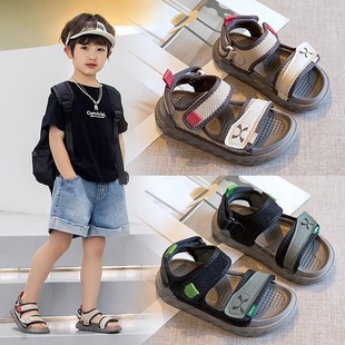 Boys Sandals 2025 New Mint Mambo Children's Large Children Summer Soft Bottom Open Toe Handsome Men's Small Children's Sandals