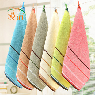 Square cotton face towel thickened absorbent large square towel kindergarten cleansing towel children's hand towel factory wholesale