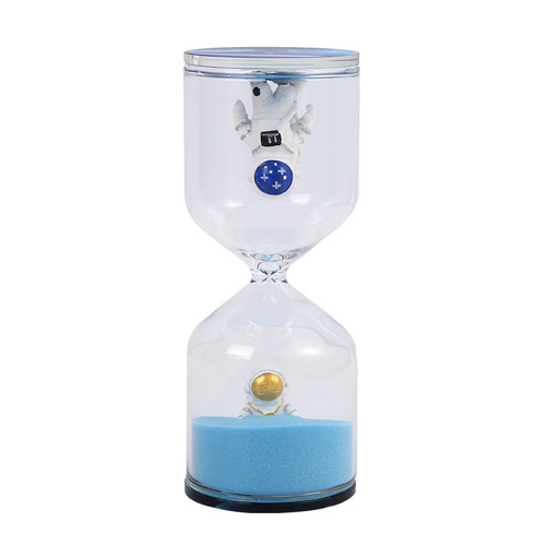 Creative astronaut hourglass timer quicksand ornaments astronaut desktop crafts decoration time hourglass gift