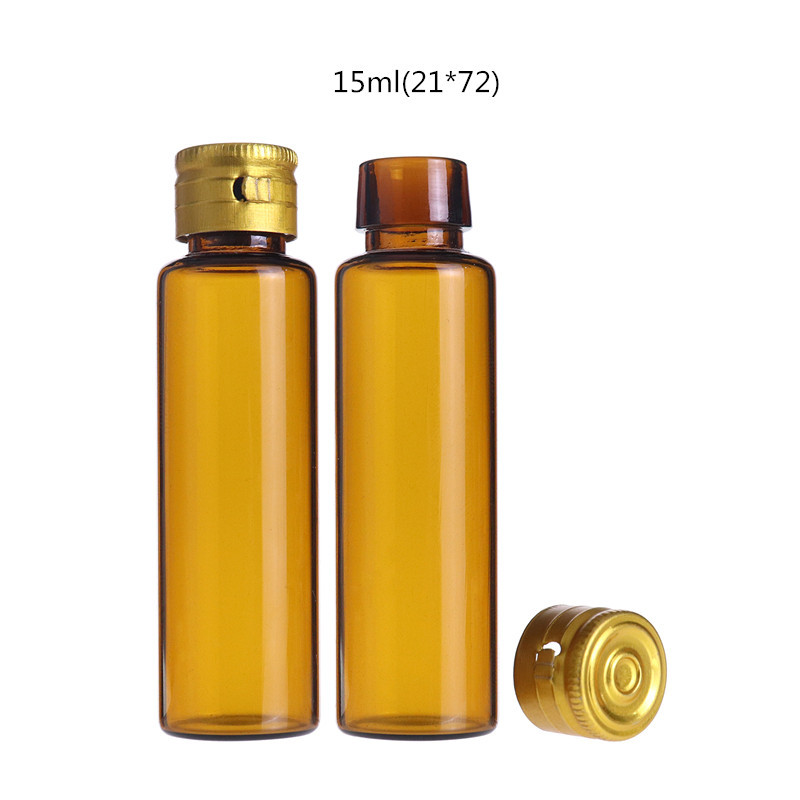 供应15ml口服液瓶 棕色玻璃瓶  保健品瓶整套