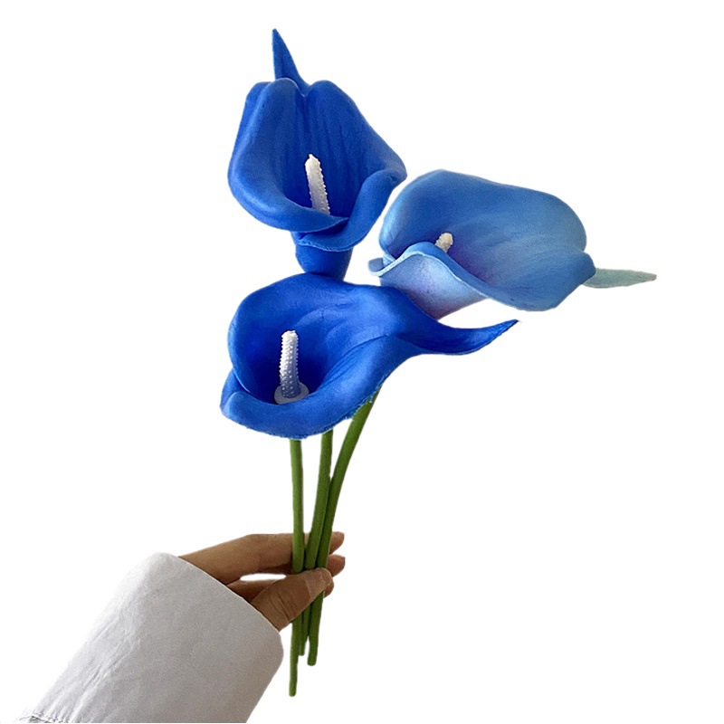 Mini pu Calla Lily flor artificial ramo de la boda decoración del hogar Accesorios de fotografía flor falsa transfronteriza fábrica al por mayor