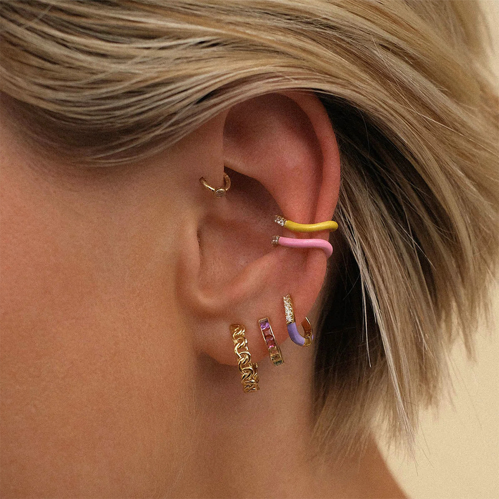 5g Weight 1 Piece 925 Sterling Silver Zircon Geometric Earrings