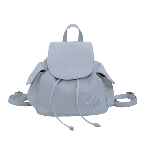 Korean niche literary drawstring flip backpack Huurei camp small backpack travel lightweight bag student school bag