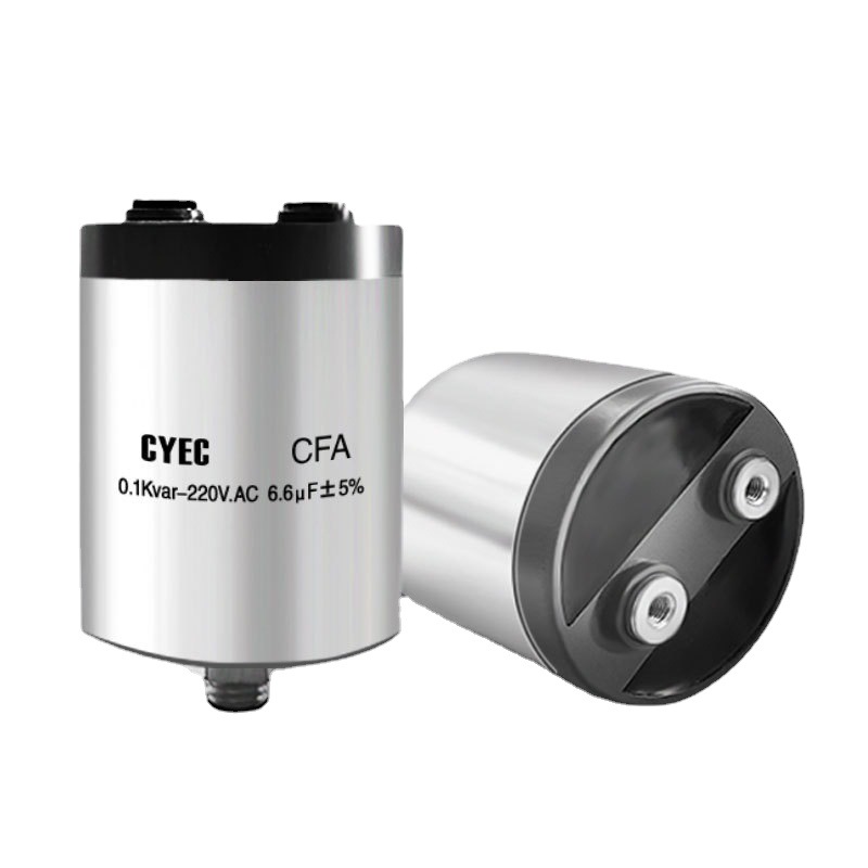 纯源CFA 6.60uF/220V.AC厂家批发圆柱型银色大电流补偿 电容器