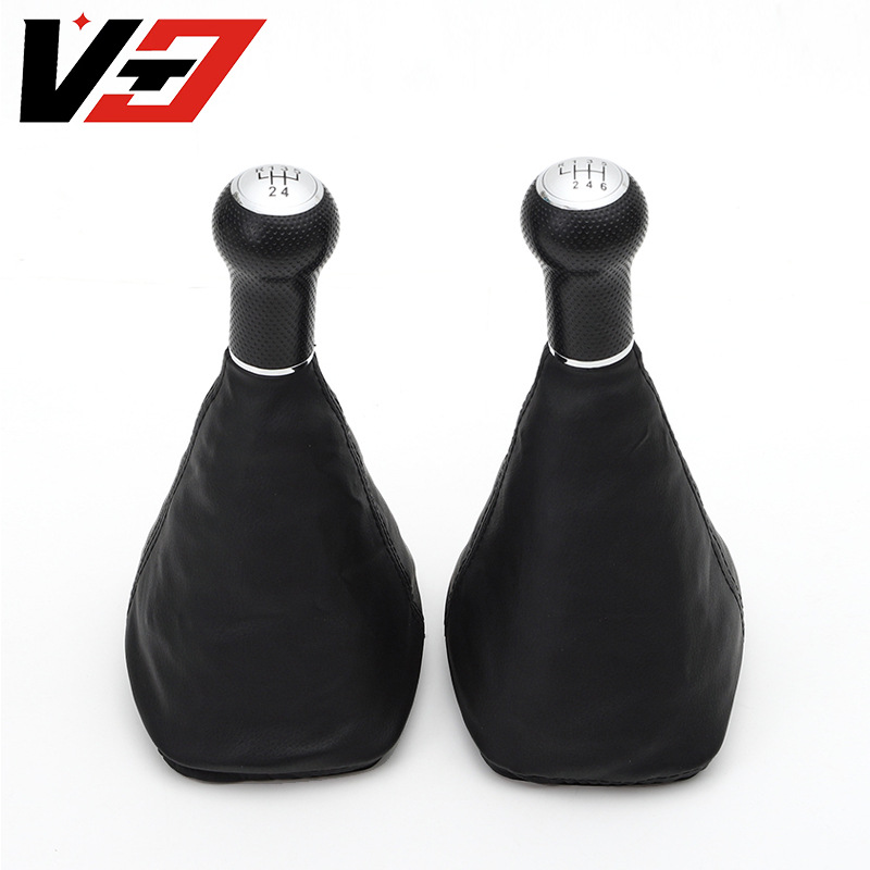 Suitable for Volkswagen Golf 4 Golf 5 Car Gear Head Black Leather Dust Cover Shift Assembly Accessories
