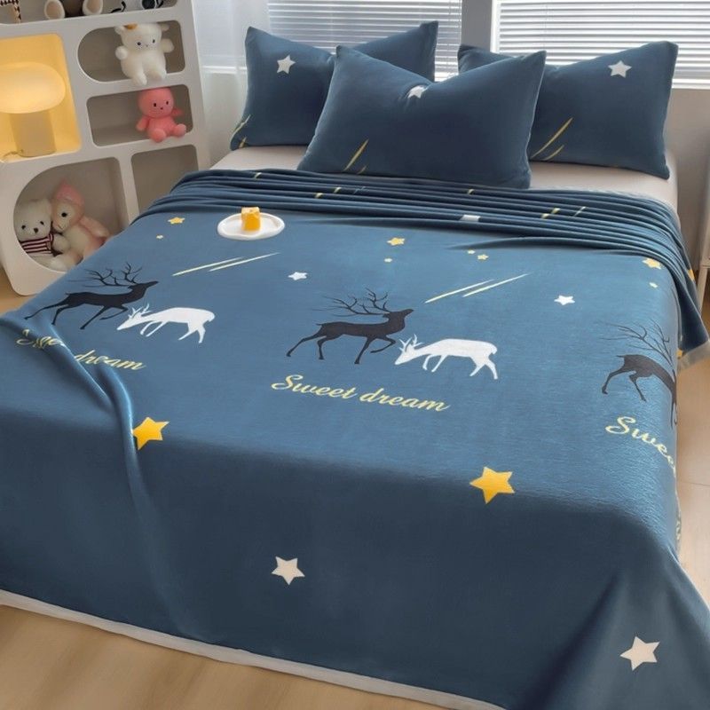 Dual lados de la leche mantas de lana de coral frida gruesa mantas de lana de coral dormitorio de estudiantes mantas de cama mantas invierno