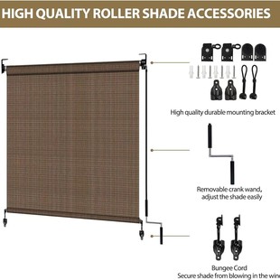 1.2M universal external sunshade hand rocker, outdoor/indoor roller shutter (crank operation/wireless system) rotating rod