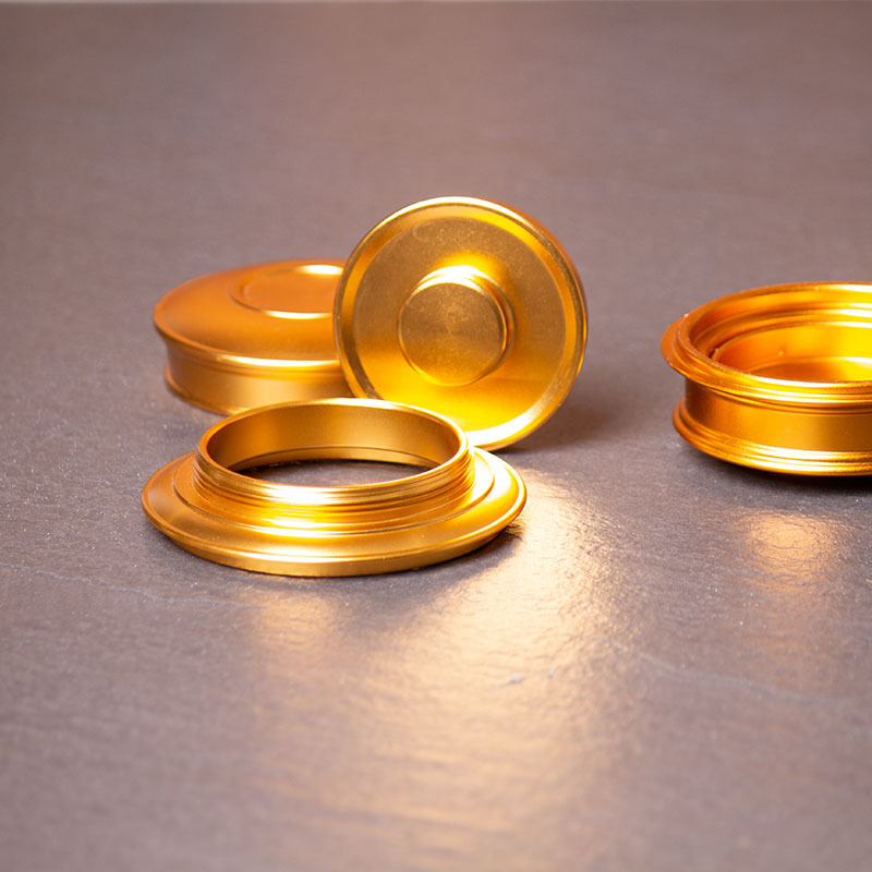 合金盖陶瓷螺纹盖铝铜合金属盖子配件密封罐储存罐盖子金色茶叶罐