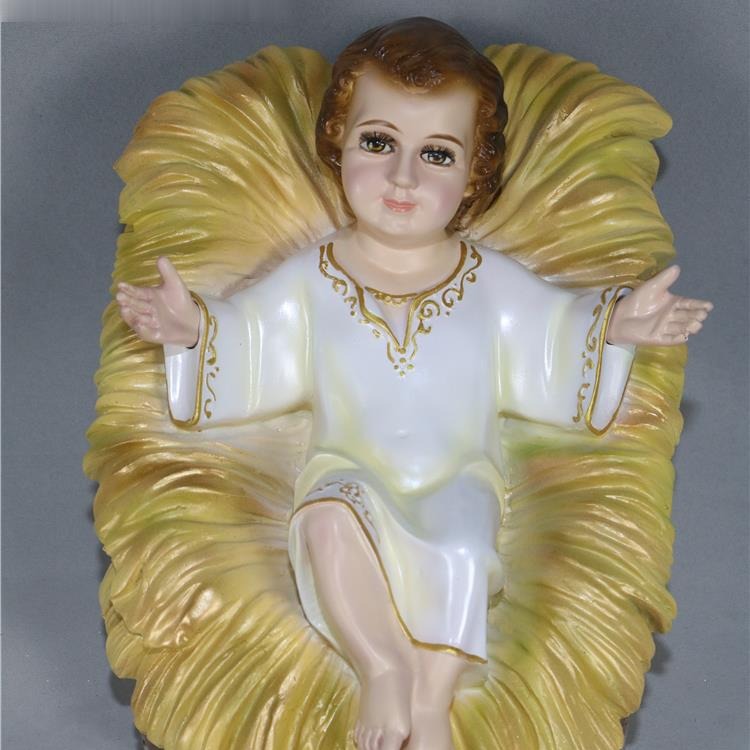 Transfronterizos 36cm Navidad guardería resina Santa iglesia gabinete de televisión escultura de escritorio artesanía 30 - 40