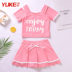 Yuke children's swimsuit for girls, middle and large children split princess skirt style hot spring swimsuit baby conservative boxer swimsuit