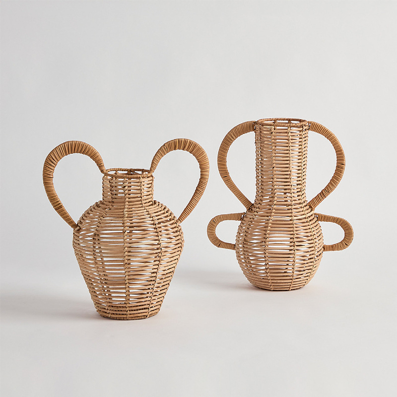 Tejido a mano vasos de tela de caña vasos de tela de tela de caña vasos de tela de tela de