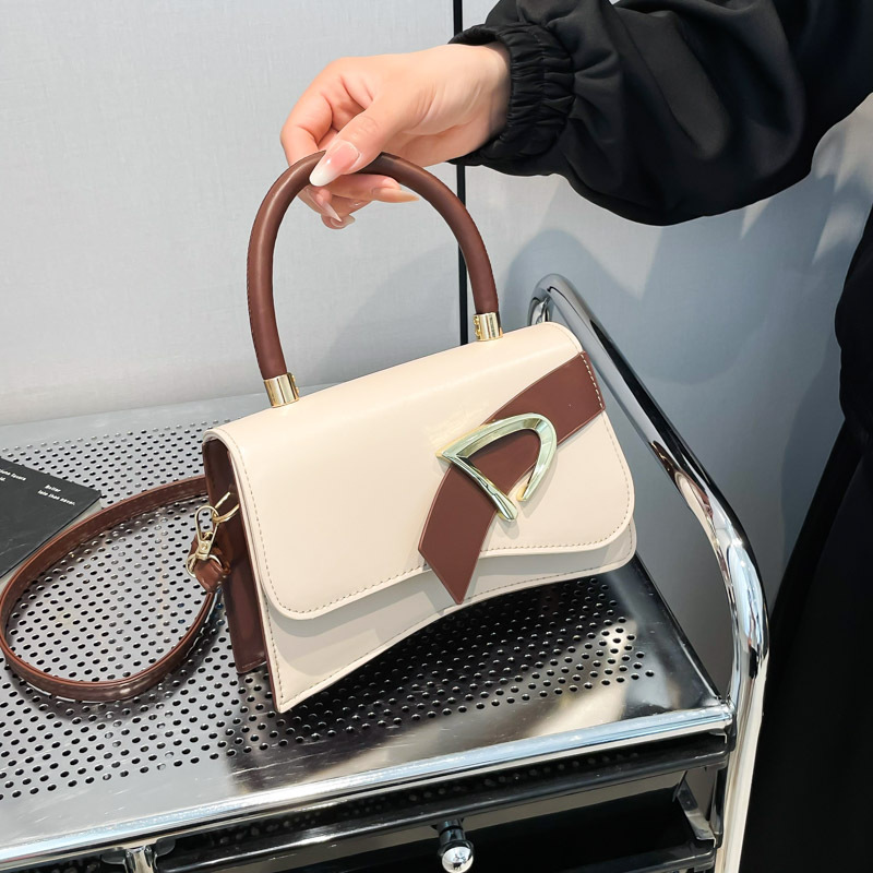 Textura retro bolso cuadrado 2025 nuevo estilo coreano estilo estilo extranjero plegable bolso de hombro de color sólido bolso de mano de moda