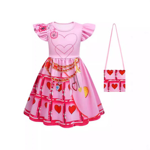 New Descendants 4 Princess Girl Dream Dress Ruffle Sleeve Princess Dress Clothing dress Children's Clothing Princess Dress