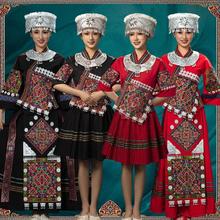 苗族服装女贵州少数民族服饰成人传统苗寨刺绣舞蹈演出旅直播服
