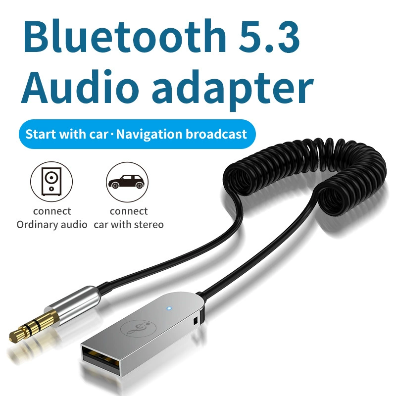 Новый автомобильный Bluetooth-приемник 5.4aux, автомобильный аудио без потерь, проводной к беспроводному Bluetooth-адаптеру