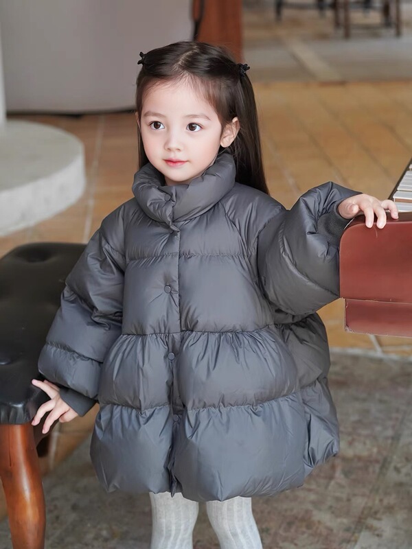 女童羽绒服外套冬季白鸭绒2025新款儿童保暖宝宝童装中长款衣服|undefined