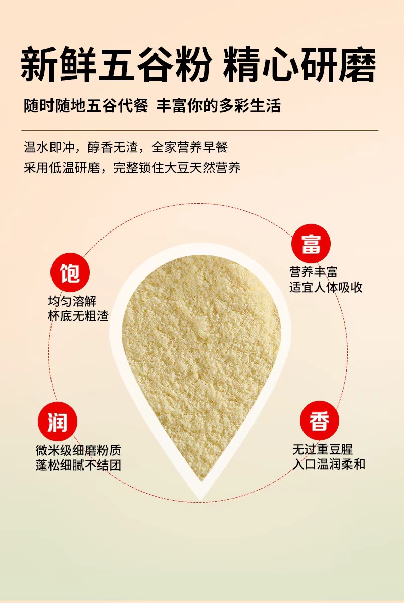 Instant Residue-Free Pure Soy Milk Powder Original Flavor 500g Bulk Bag Breakfast Drink Mix quality and texture