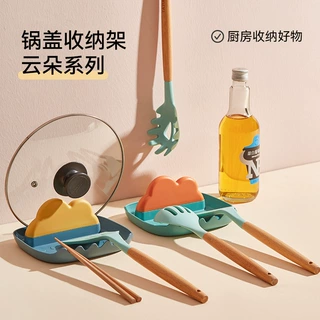 锅盖架家用厨房多功能工具台面收纳架置物架锅铲子勺子卡通造型