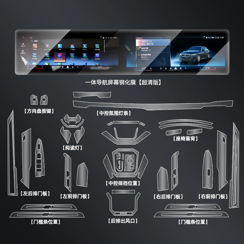 Car interior film – BMW Series 24/25 - 23-25-bmw-i7-ultra-clear-tempered-film-interior-film-set