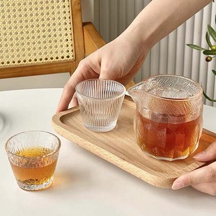 Hospitality Small Wine Glass Household Creative Whisky Wine Glass Diamond Crystal Glass Tasting Cup Vertical Pattern Small Tea Bowl