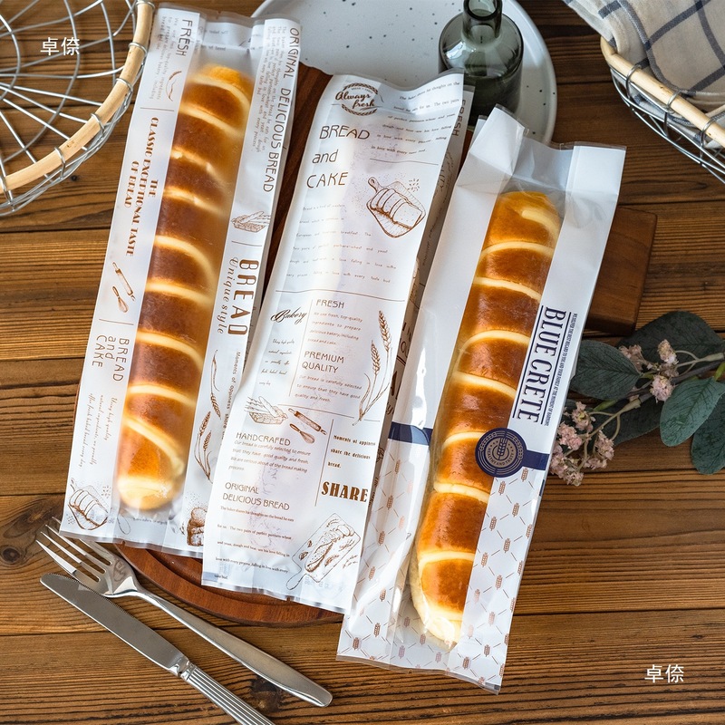 和風パントースト包装袋ベーグルドラムパン袋ロングキャタピラー手ちぎり袋朝食袋機械密封袋|undefined