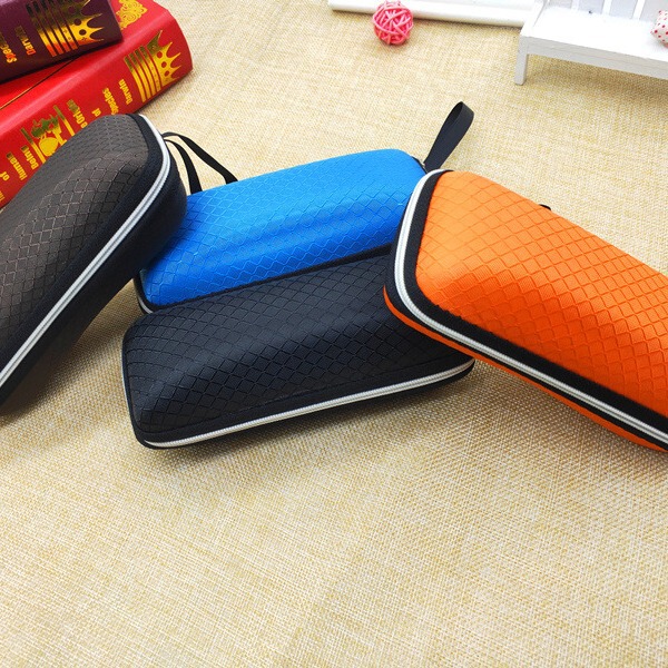 Wholesale Custom Zipper Eyeglass Cases, Square Grid Fashion Creative Sunglasses Cases, Customizable Logo Sunglasses Cases