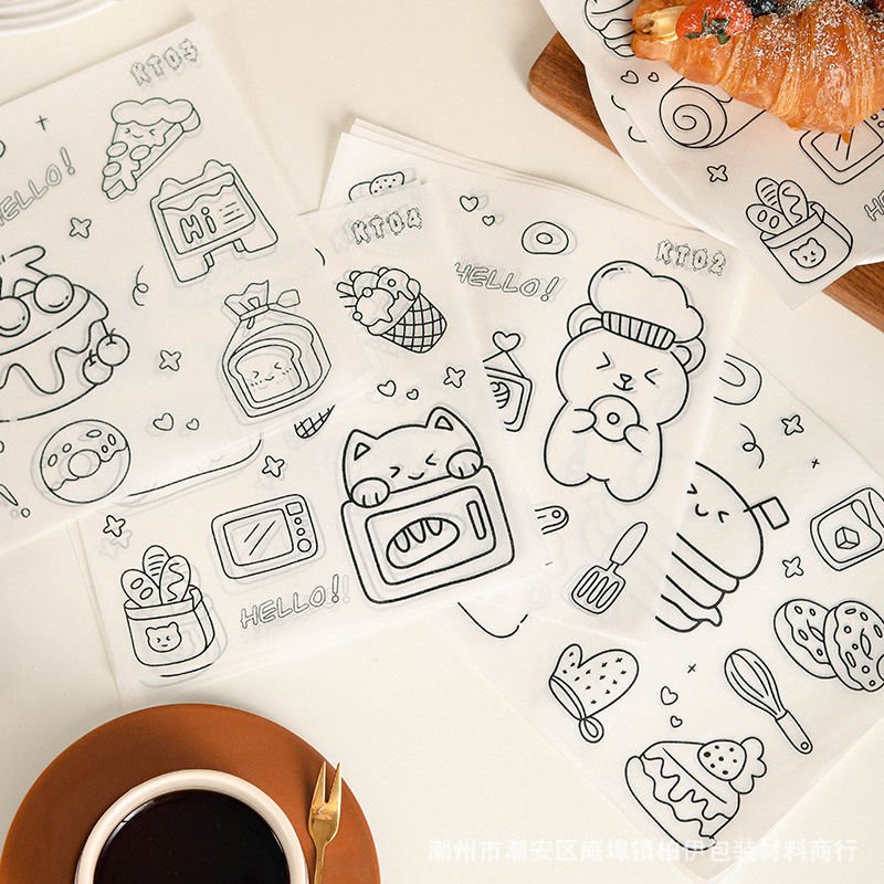 蛋糕垫纸防油纸隔油硅油纸吸油纸汉堡18cm面包纸烘焙托盘食品油纸