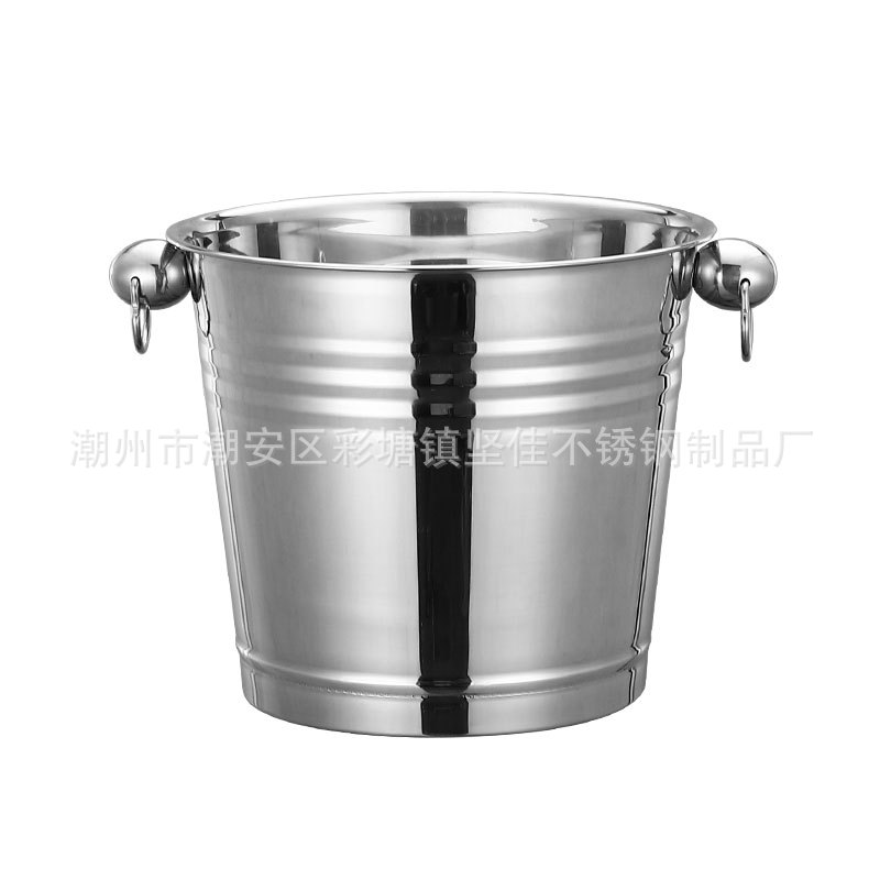 Cubo de hielo de acero inoxidable al aire libre cubo de hielo portátil música Bar KTV cerveza helada vino champán cubo Nuevo