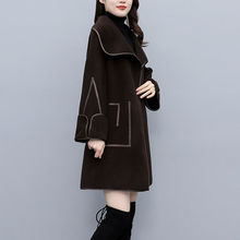 2023新款雙面羊絨大衣女中長款氣質修身顯瘦大碼風衣韓版毛呢外套