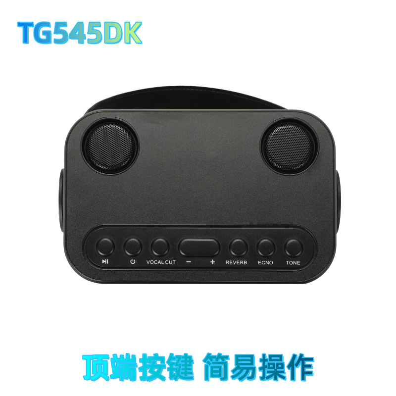 TG545DK nuevo altavoz Bluetooth inalámbrico KTV doble micrófono portátil con linterna karaoke sonido