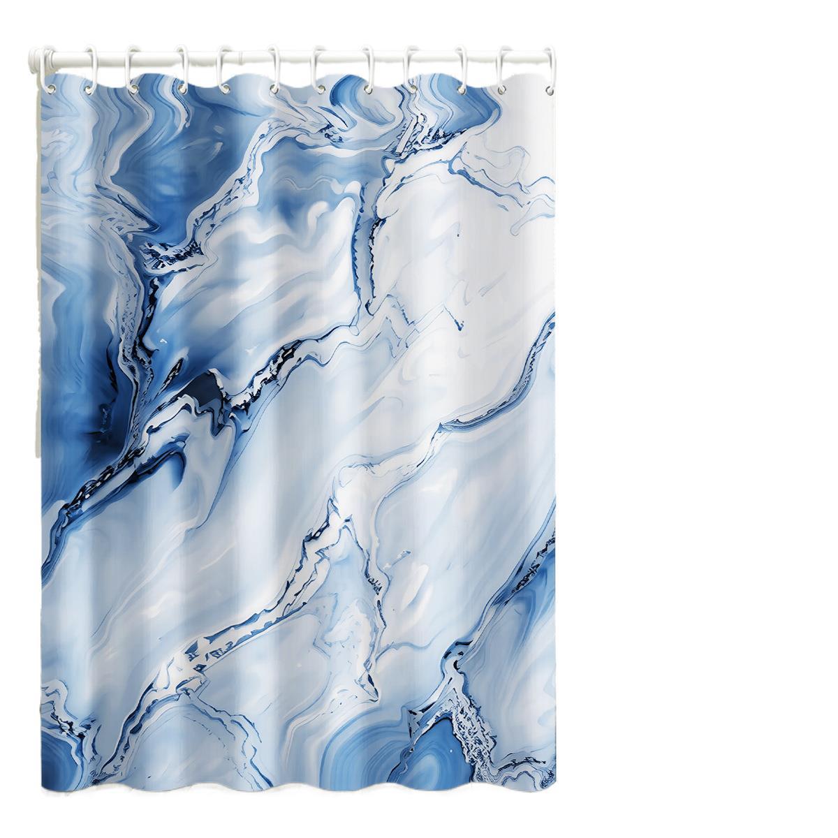 Easy-to-install Bathroom Wet/dry Separation Waterproof Mildew-proof Shower Curtain, Anti-oil Fume Curtain For Homestay_voghion.com