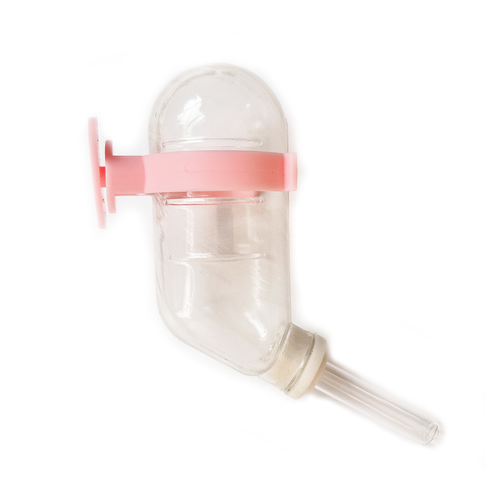 Botella de agua para beber hámster, bebedero para mascotas pequeño, alimentador de agua automático de bolas, botella de agua de acero inoxidable de suspensión 60ml al por mayor image 7