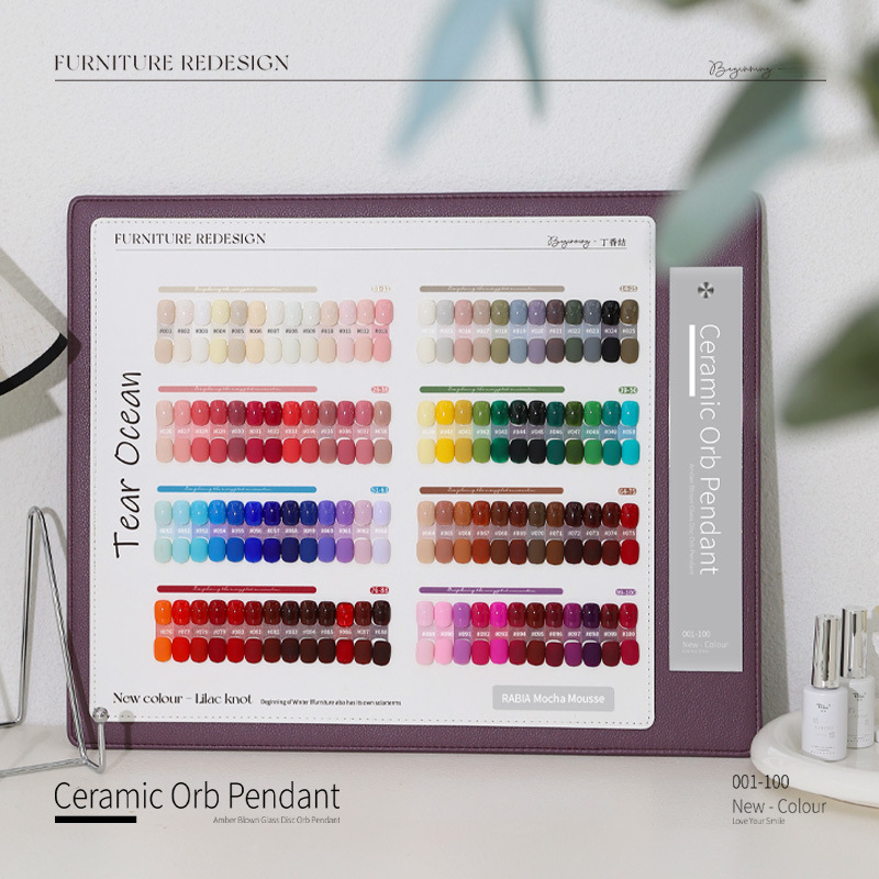 Shein Cross-Border Nail Polish Gel Rubyia Lilac Knot Solid Color Nail Polish Gel 12Ml*100Pcs with Free Color Swatch