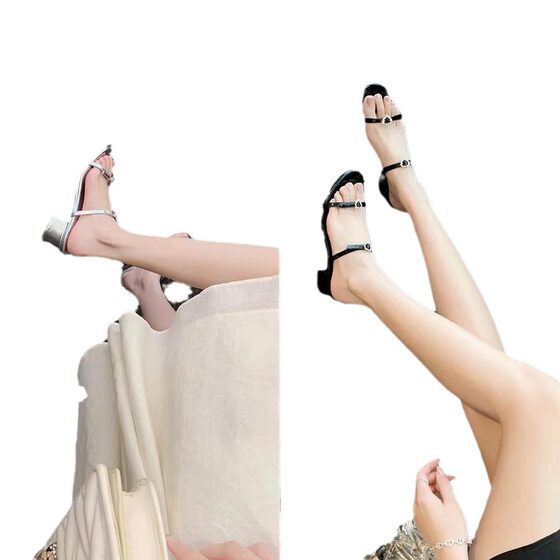 in stock Huizhou Women's Shoes Grape Mother's Love Sandals Women's Sandals and Slippers Double Diamond with Flat Thick Heel Slippers