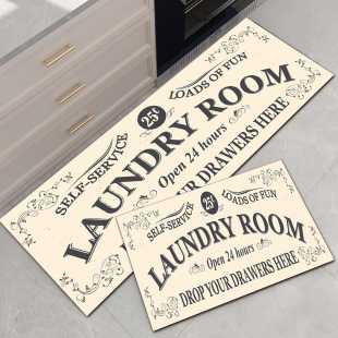 Amazon Creative Laundry Water Absorbent Floor Mat American Style Kitchen Long suit Floor Mat Home Entrance Door Mat