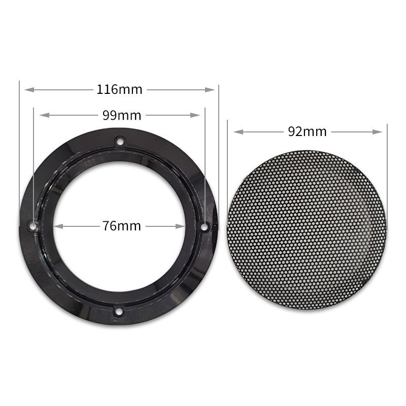 3.5inch ホーンメッシュカバー ABS 冷間圧延鋼金属ダストメッシュブラックシルバーカースピーカーメッシュカバー|undefined