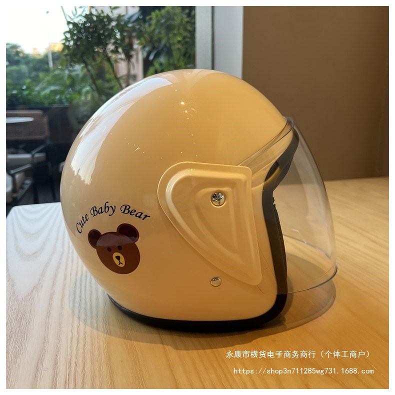 Winter 3C Safety Certified Electric Vehicle Helmet Motorcycle Battery Car Cartoon