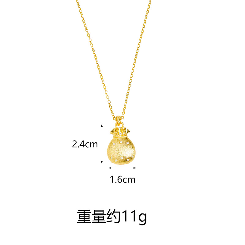 Nuevo colgante de oro de arena vietnamita de estilo chino estilo palacio bolso de bendición de diamantes de lujo ligero colgante retro durante mucho tiempo sin desvanecimiento fuente de joyería