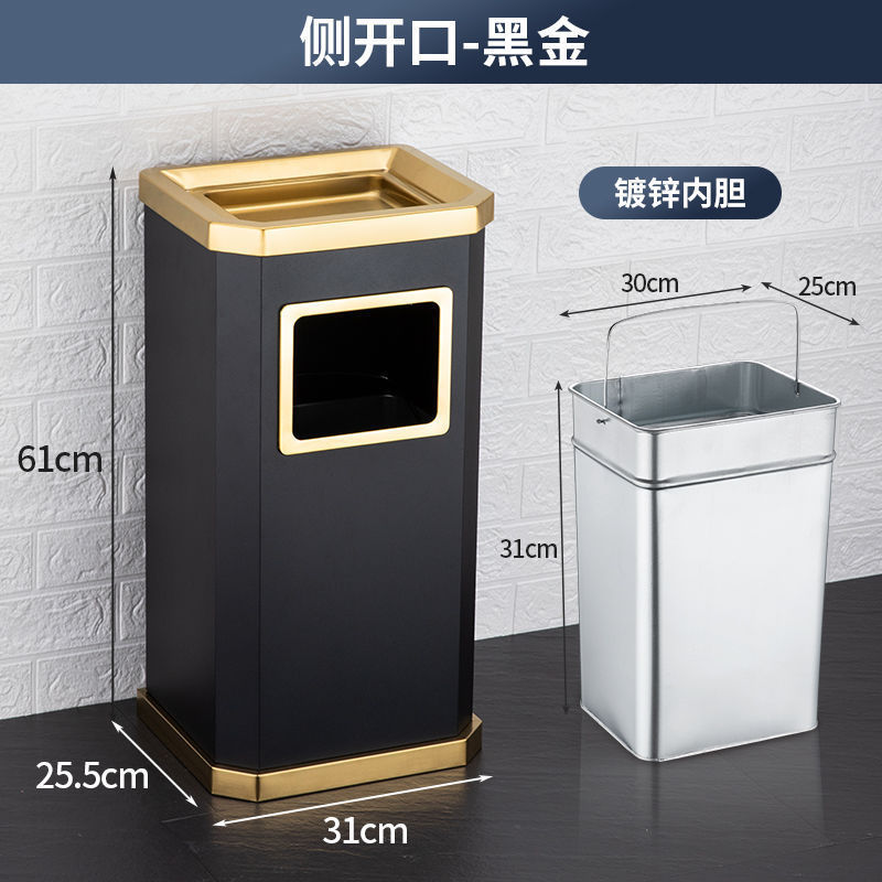 ステンレス製ラウンド煙消火ゴミ箱 蓋付き 商業モール リビングルーム 屋外 屋外縦型灰皿 大容量|undefined