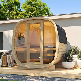 Outdoor Classy Production Iron Fir Red Fir Solid Wood 2-6 People Outdoor Sauna