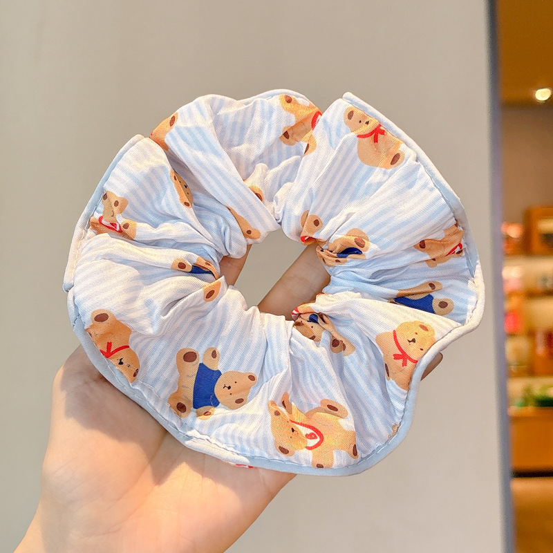 Ballet estilo encaje intestino grueso lazo para el cabello de alto valor con cola de caballo cuerda para el cabello flor para la cabeza niña de verano bola cabeza cuerda para el cabello accesorios para el cabello