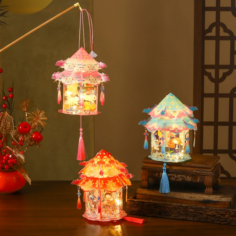 Набор для детского творчества «Среднеосенний фестиваль фонарей 2025 года»: материалы для самостоятельного изготовления проекционного фонаря «Зал звёзд», светящийся, портативный